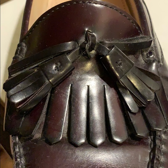 #SOLD#COLEHAAN DK BURGUNDY PINCHED TASSELFRINGE … - Picture 6 of 11